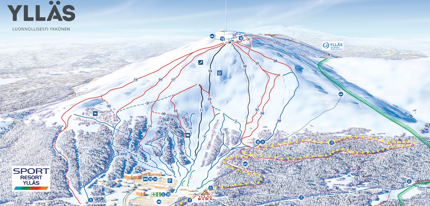 Ski mapa Ylls