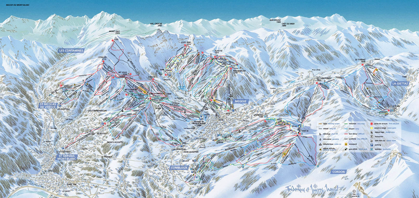 Ski mapa Combloux-Megeve