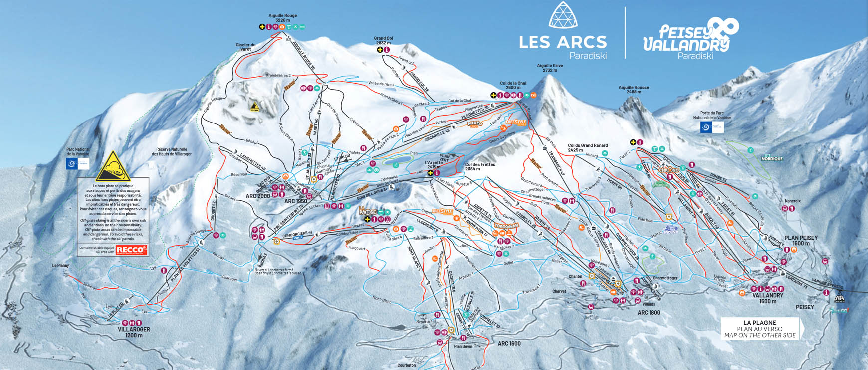Ski mapa Les Arcs