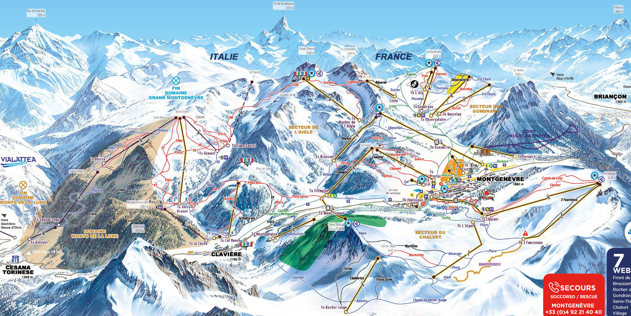 Ski mapa Montgenevre