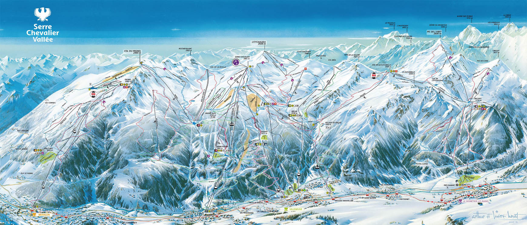Ski mapa Serre Chevalier