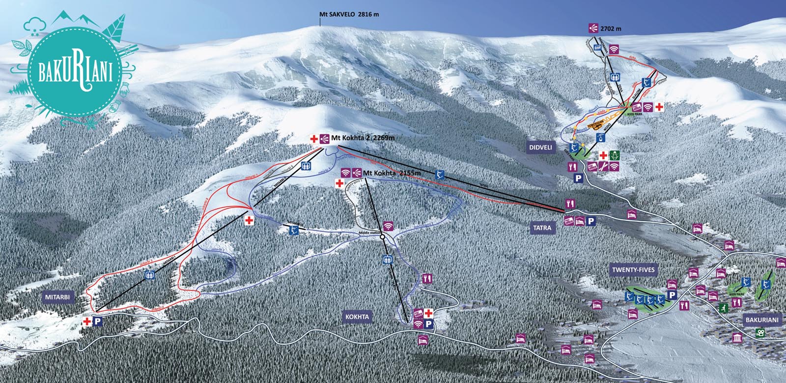 Ski mapa Bakuriani