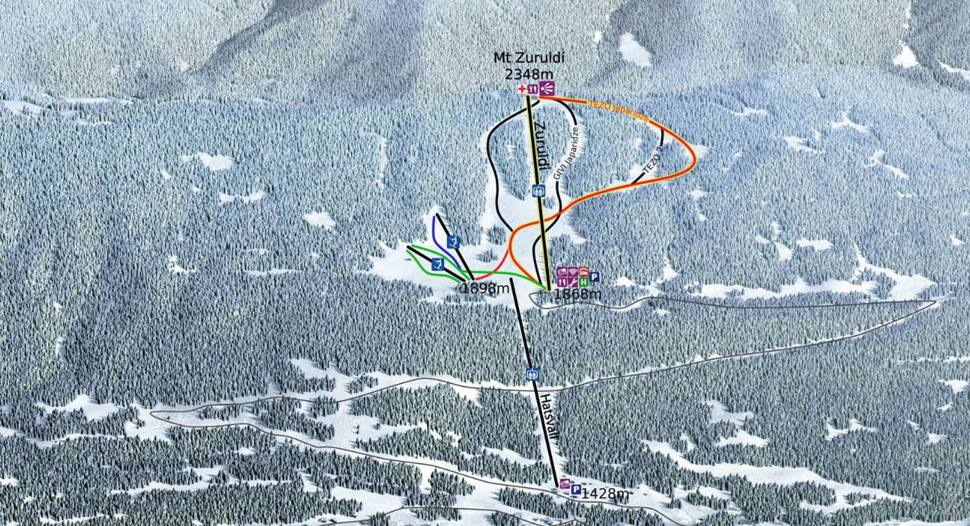 Ski mapa Hatsvali