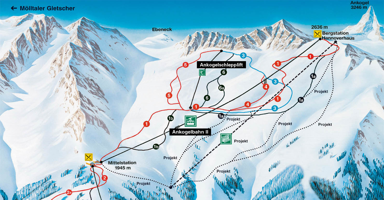 Ski mapa Ankogel-Mallnitz