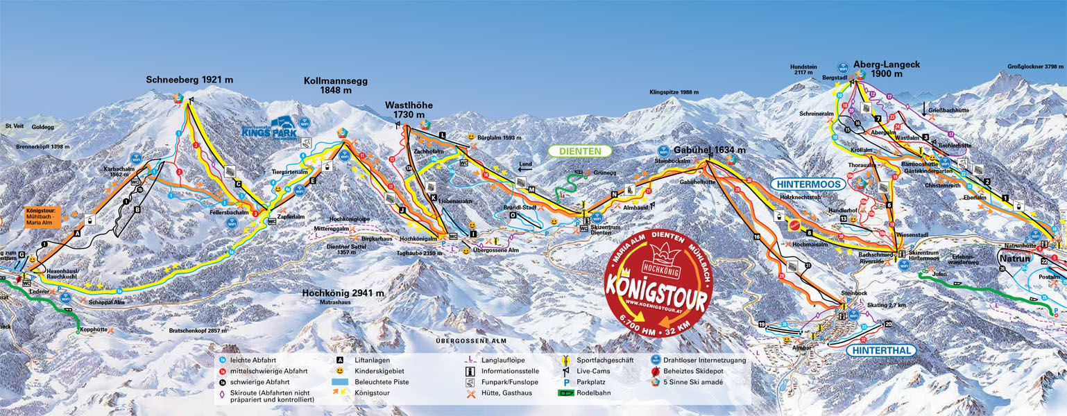 Ski mapa Hochknig