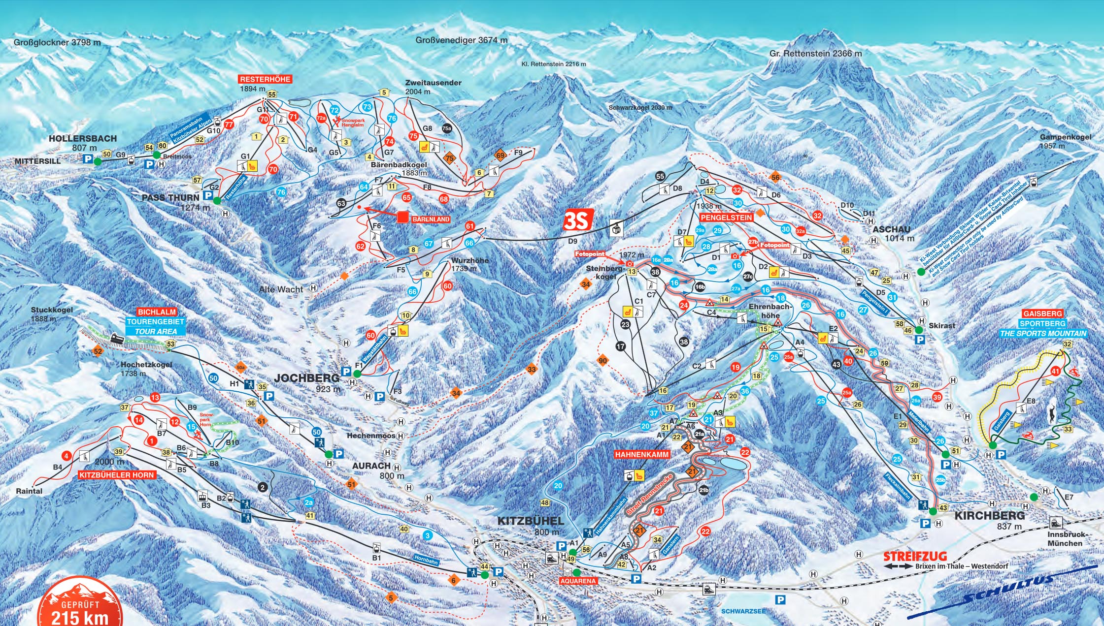 Ski mapa Kitzbühel