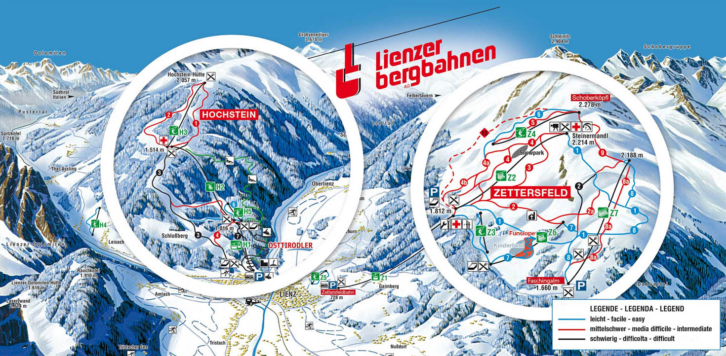 Ski mapa Lienz