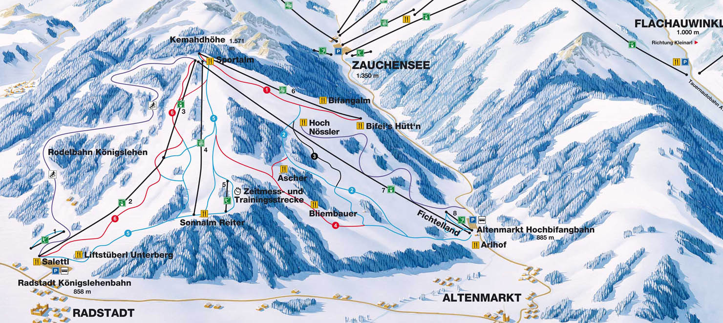 Ski mapa Radstadt-Altenmarkt