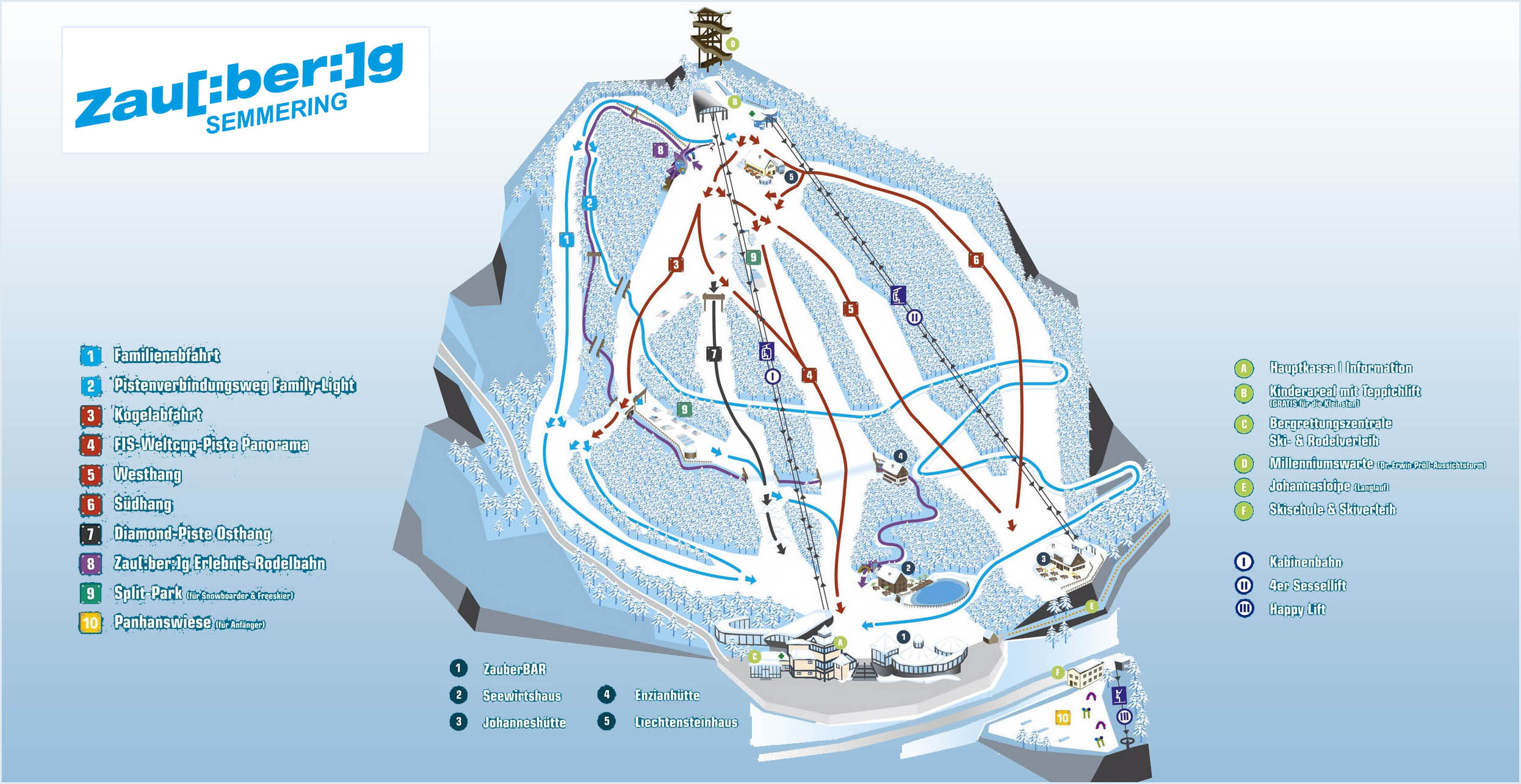Ski mapa Zauberberg-Semmering