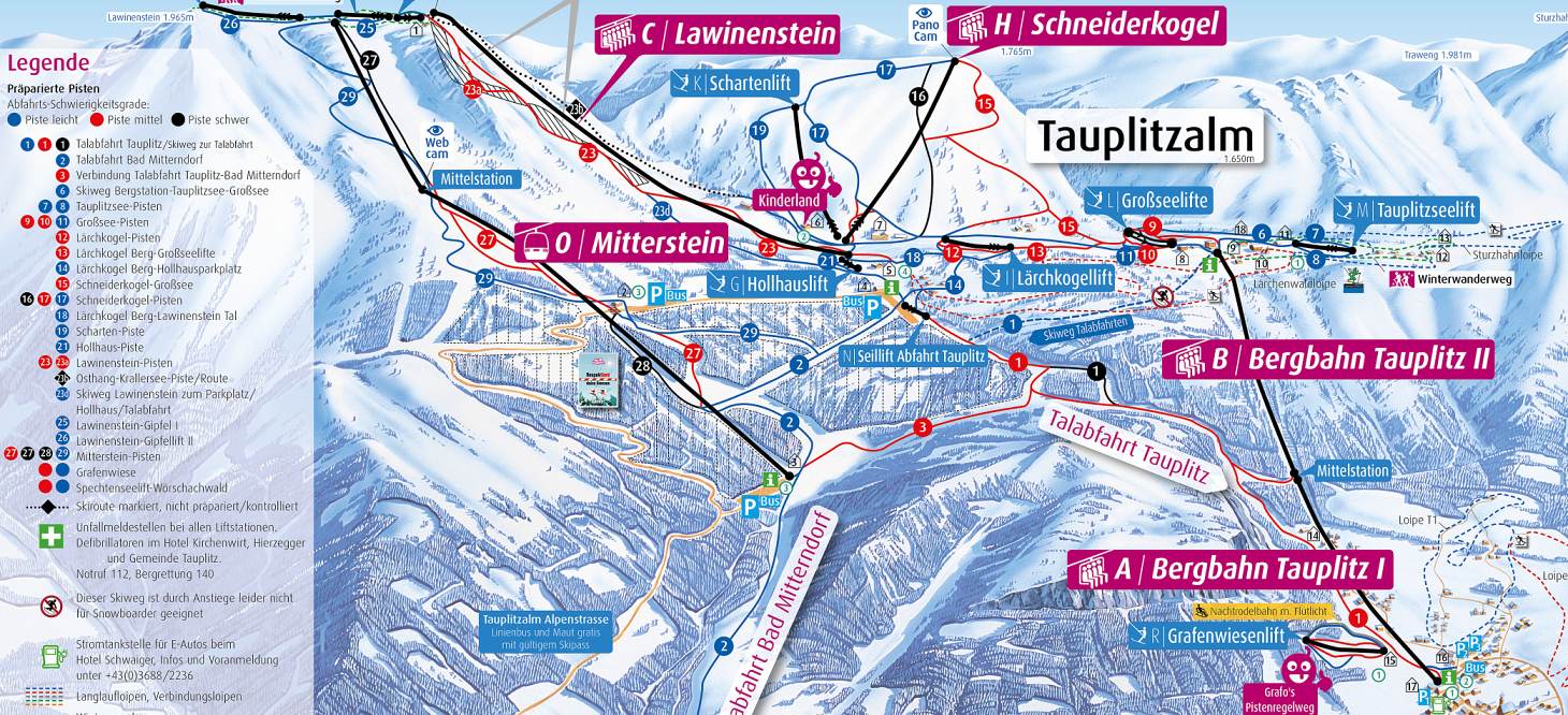 Ski mapa Tauplitz