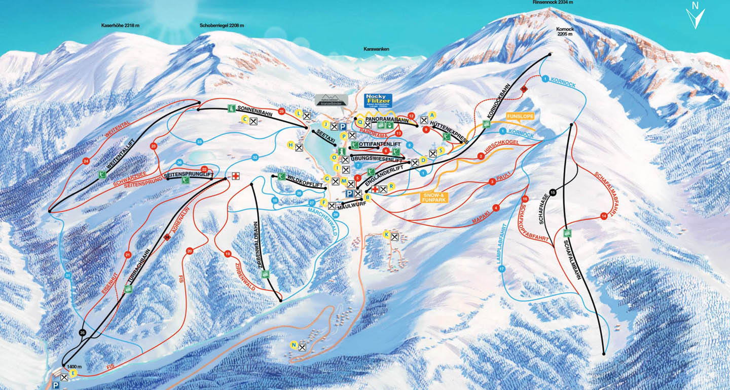 Ski mapa Turracher Hhe