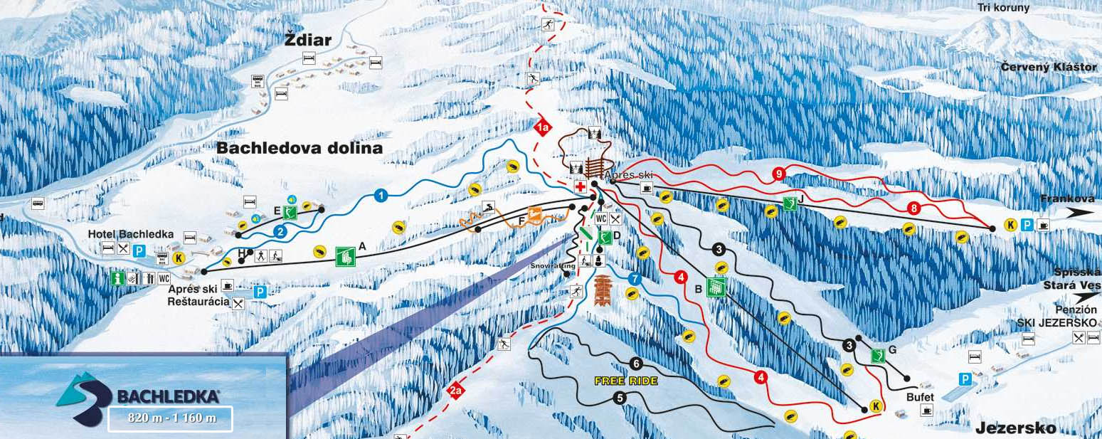 Ski mapa Bachledova