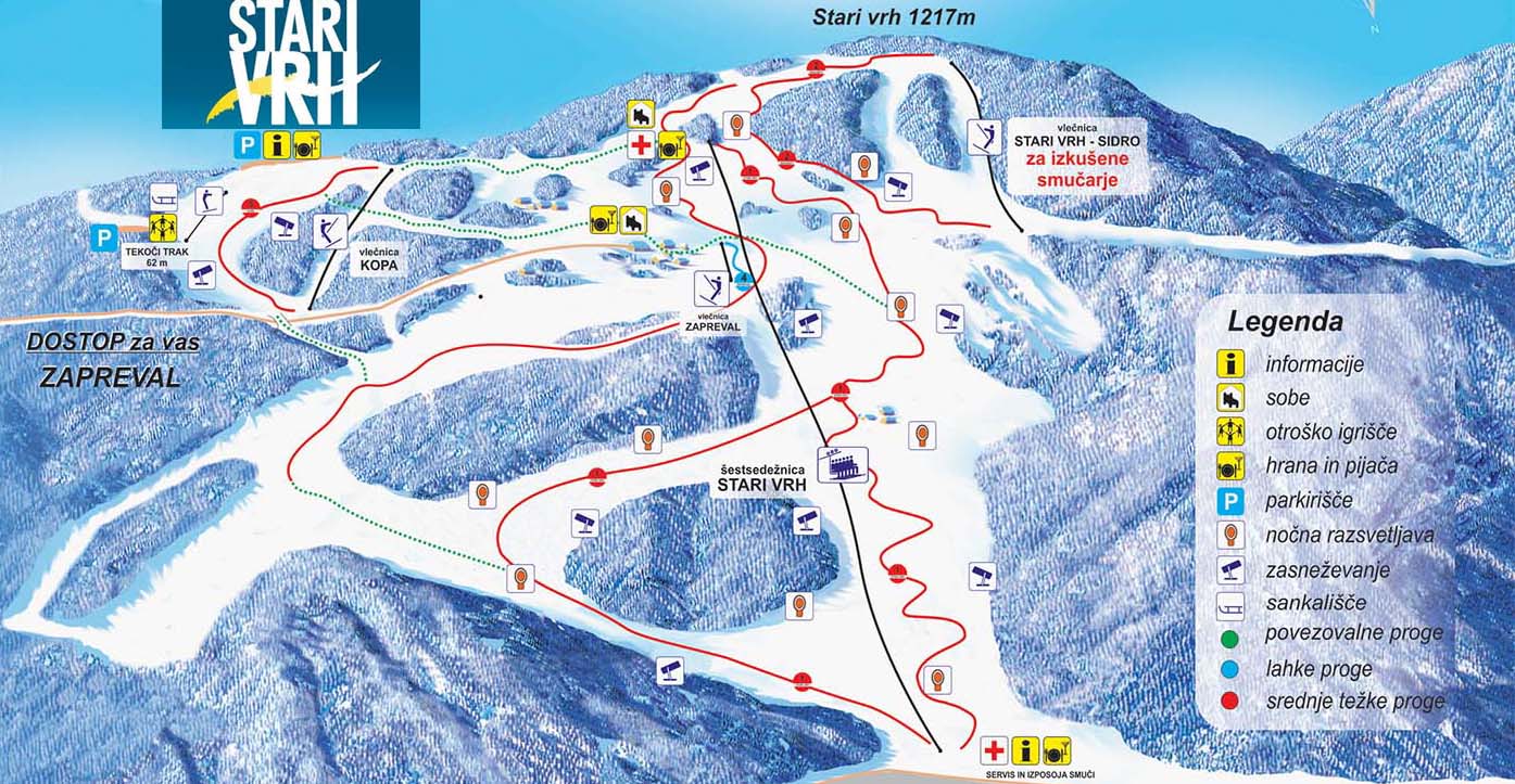 Ski mapa Stari Vrh