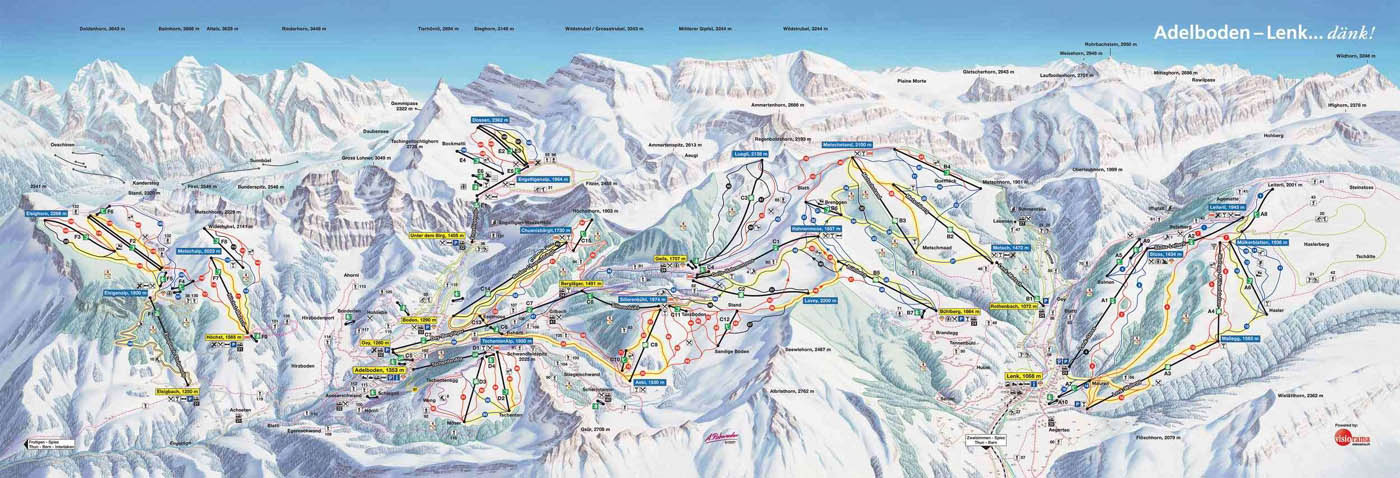 ski map Adelboden-Lenk
