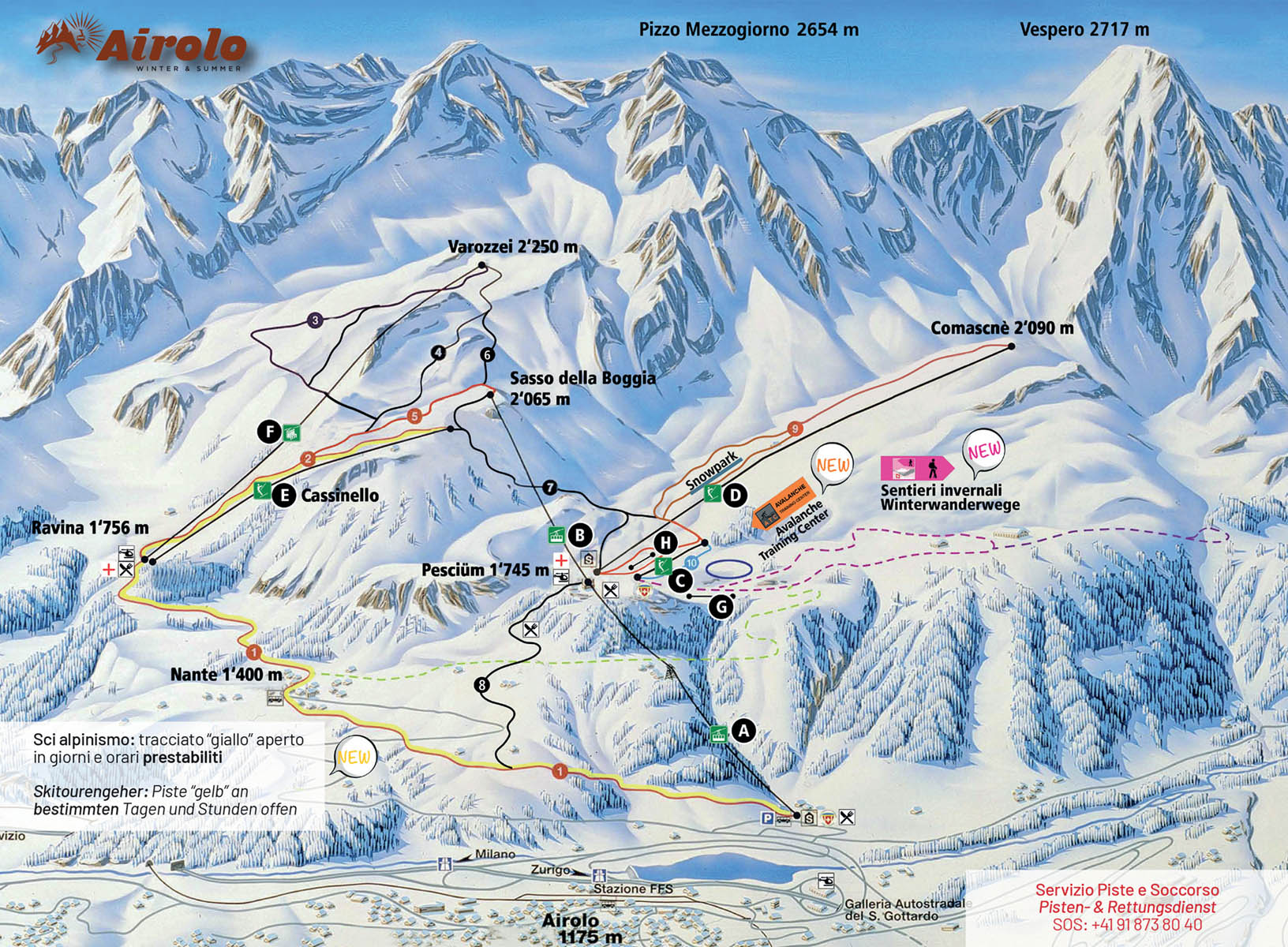 ski mapa Airolo