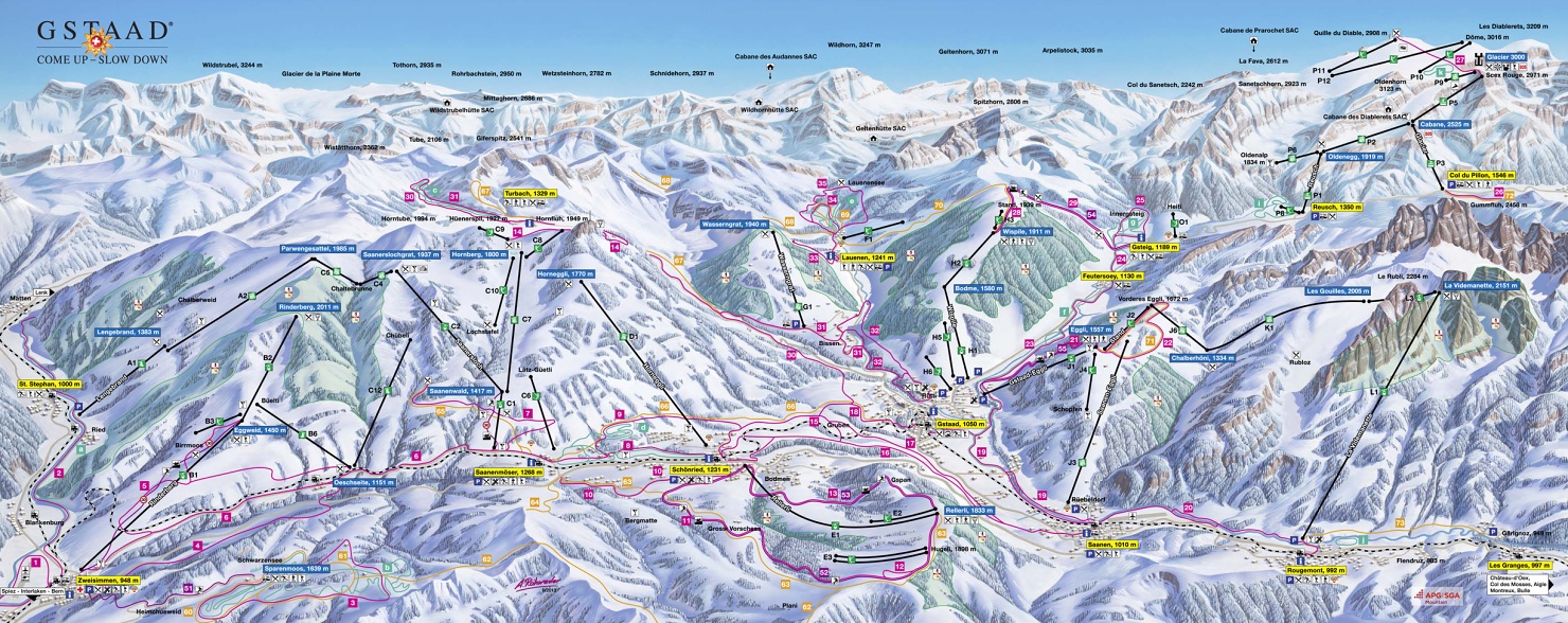 ski mapa Gstaad