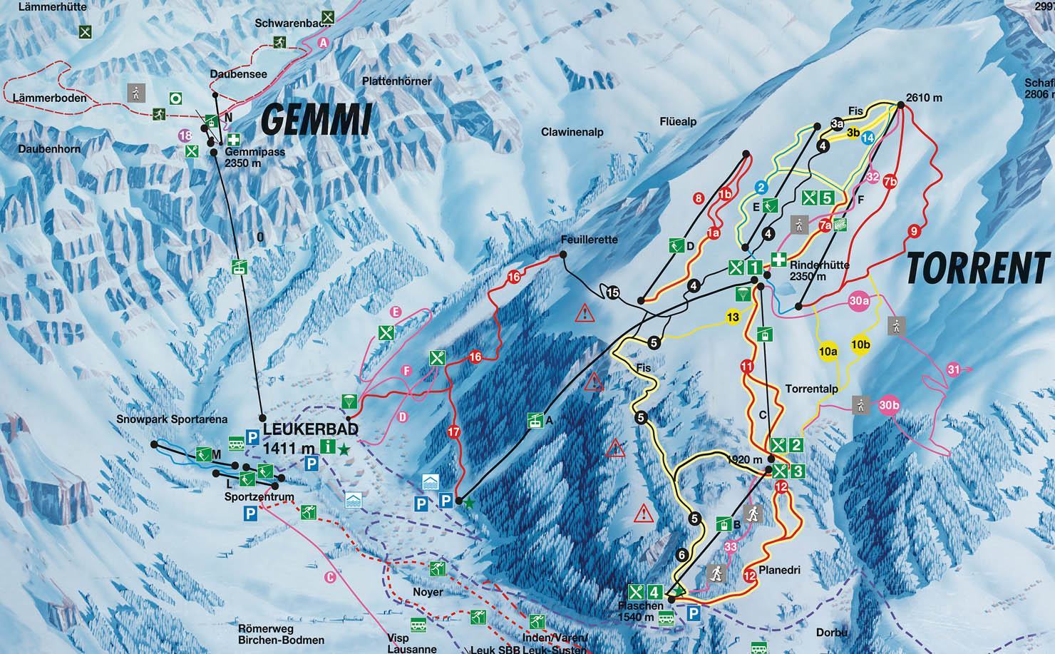 ski mapa Leukerbad