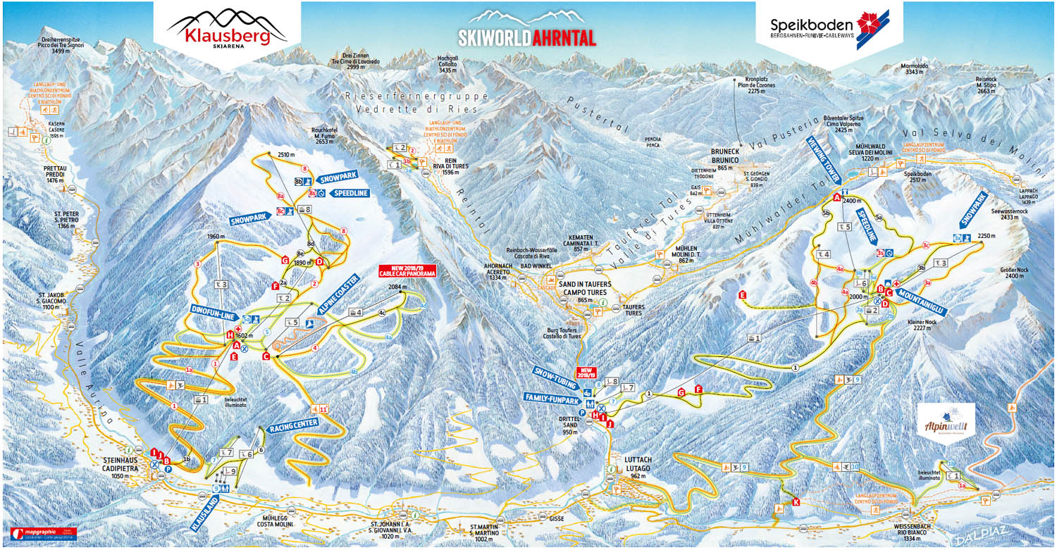 Ski mapa Ahrntal