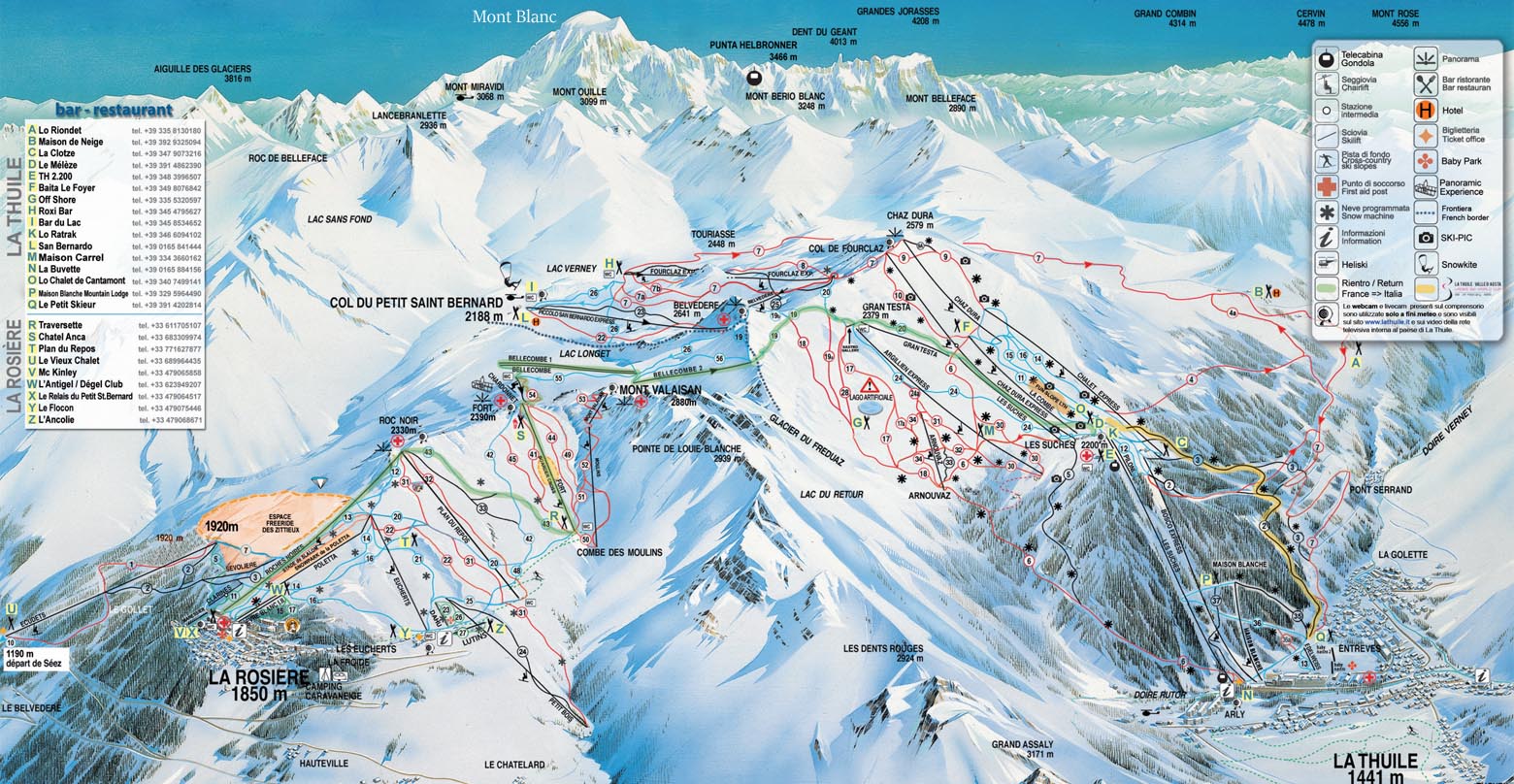 Ski mapa La Thuile