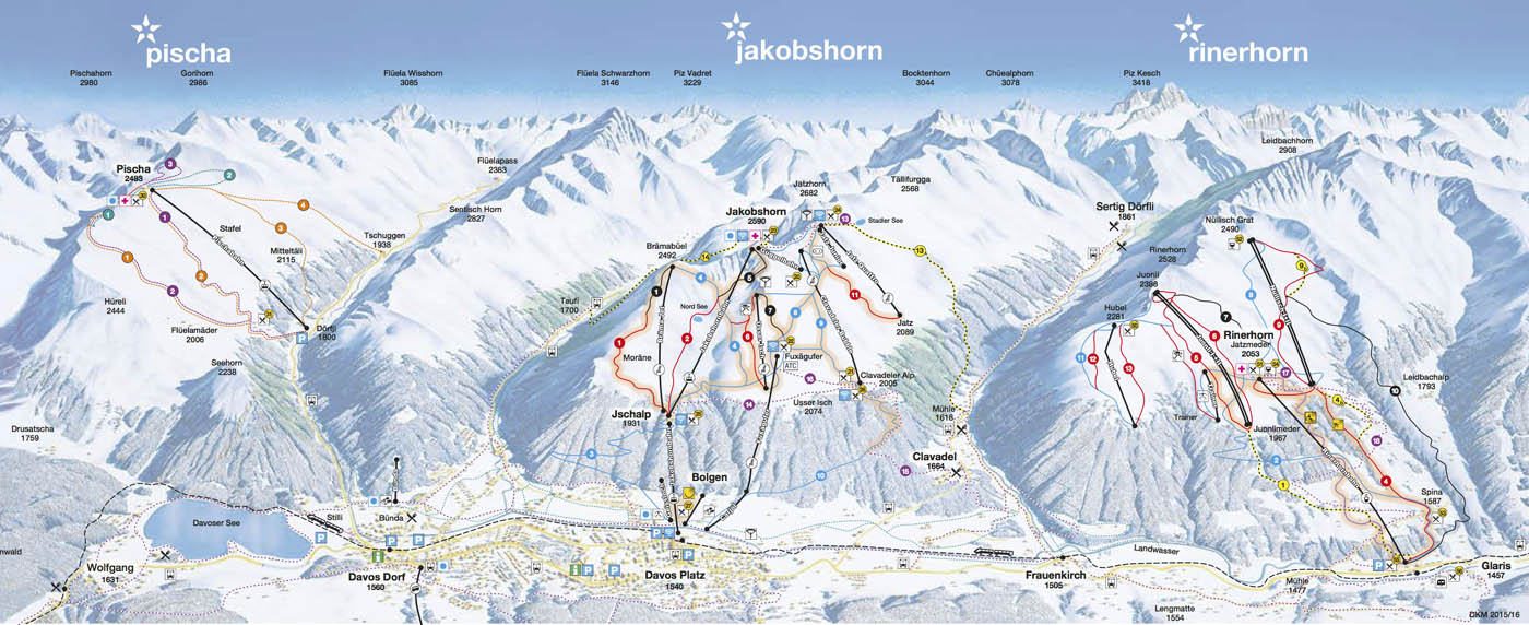 ski mapa Davos