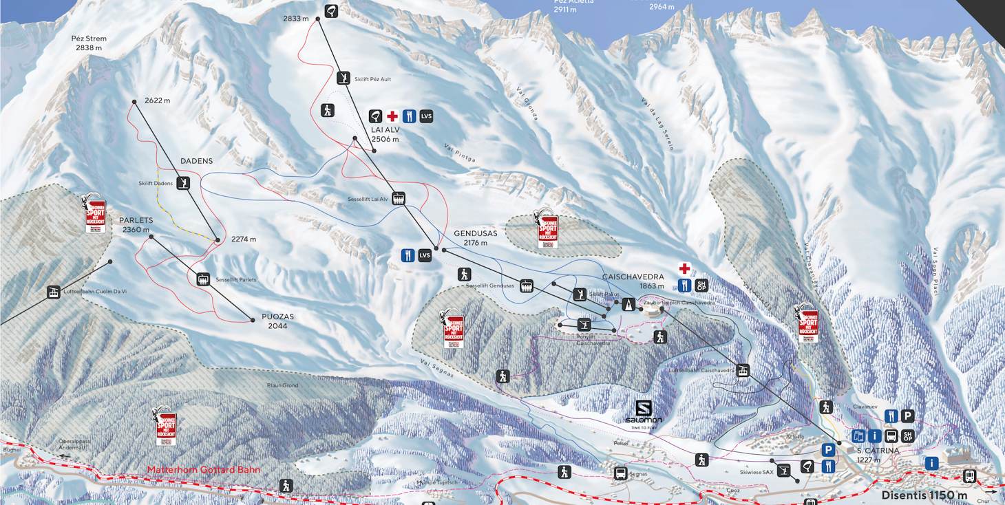 ski mapa Disentis