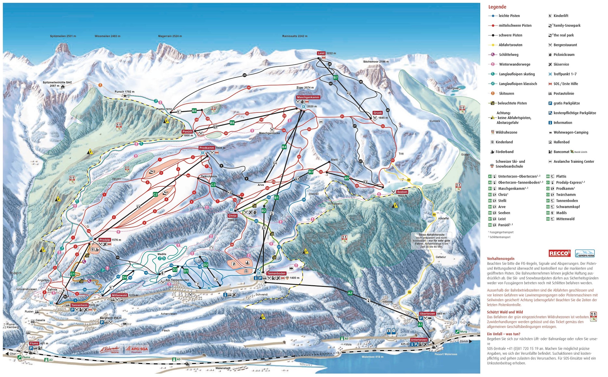 ski mapa Flumserberg