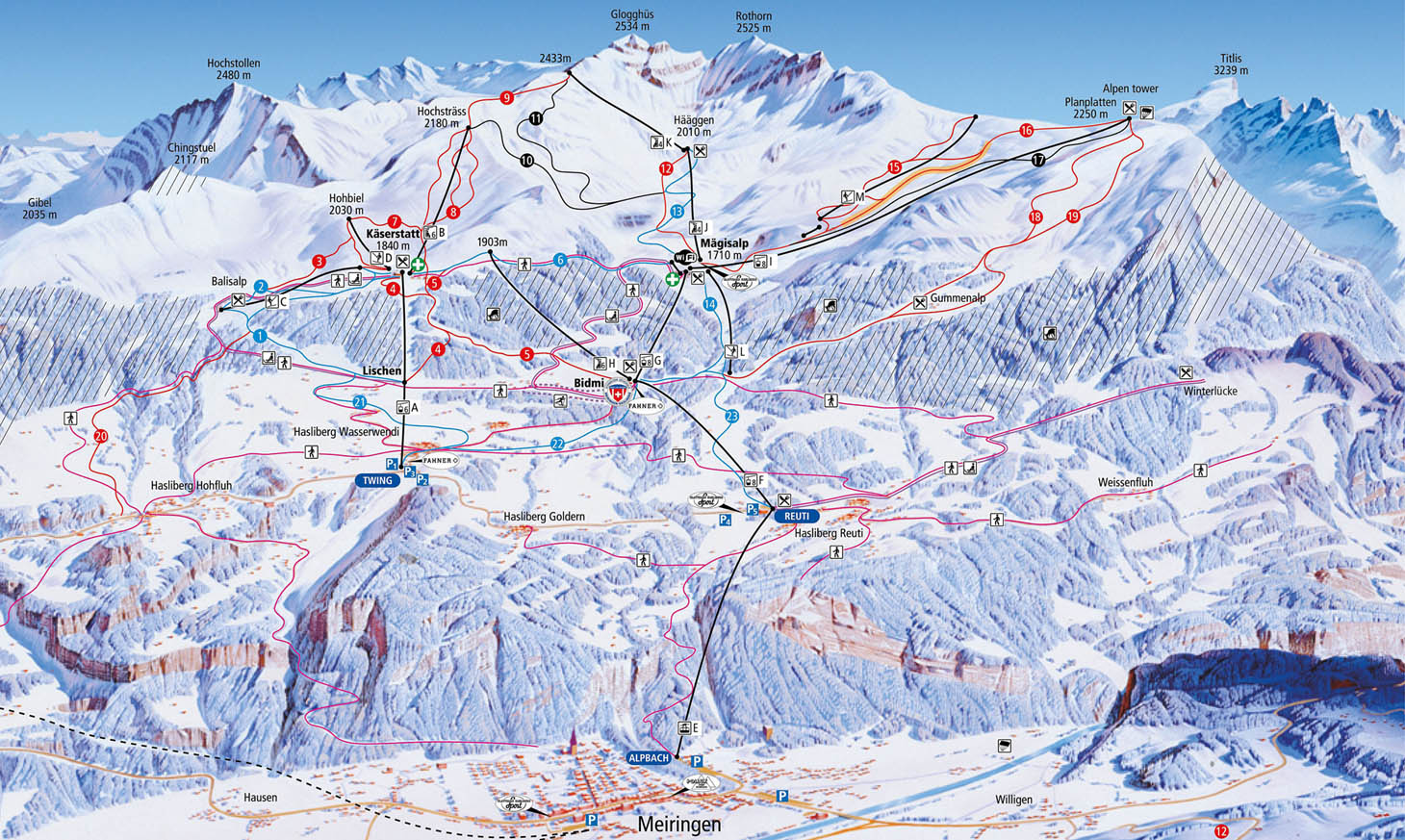 ski mapa Meiringen