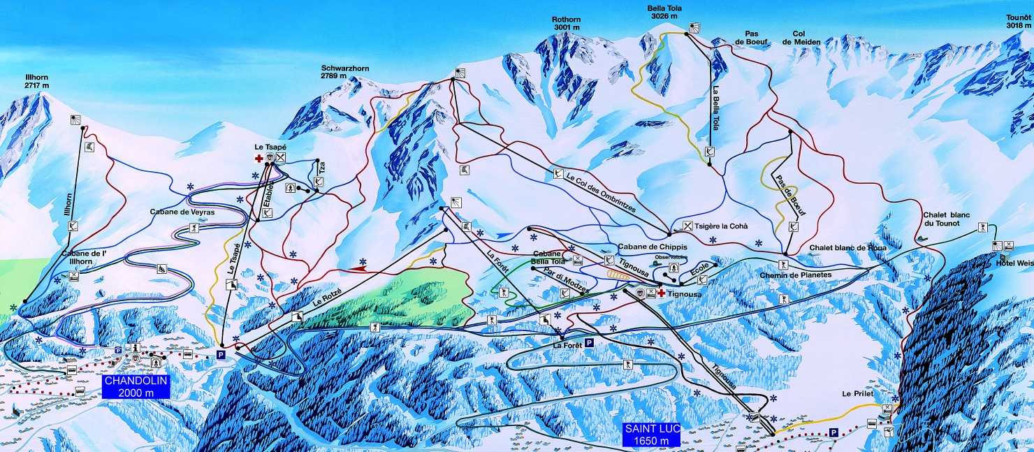 ski mapa St. Luc-Chandolin