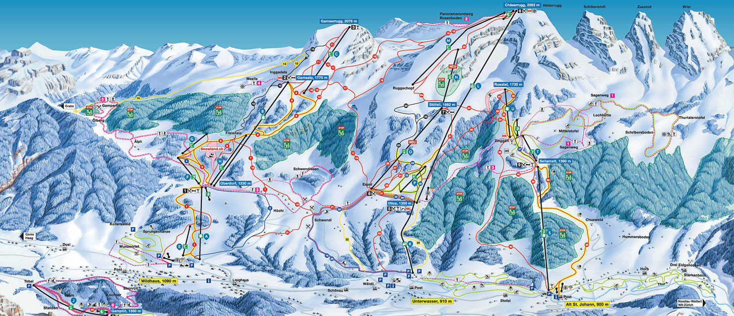 ski mapa Toggenburg